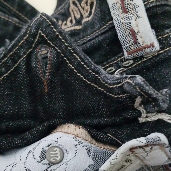 MissMe Lacy Black/Grey Jeans, JP4292B Jet Reno x29 - Picture 7 of 7